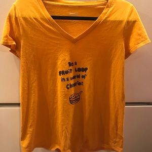 Mustard printed T-shirt